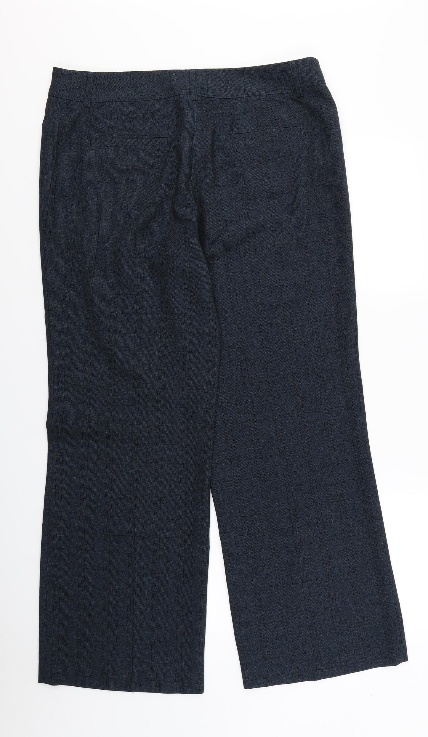 NEXT Womens Blue Striped Rayon Trousers  Size 16 L30 in