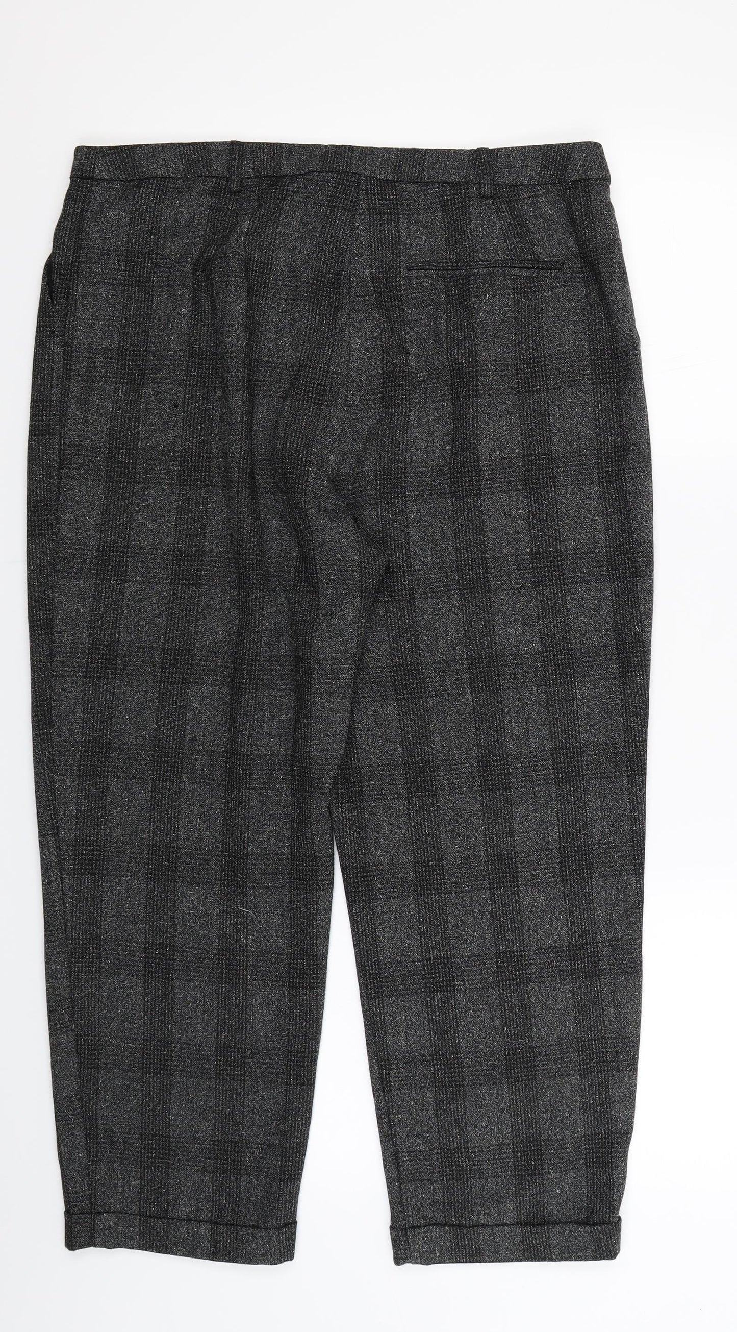 Topshop Womens Grey Striped  Trousers  Size 14 L24 in