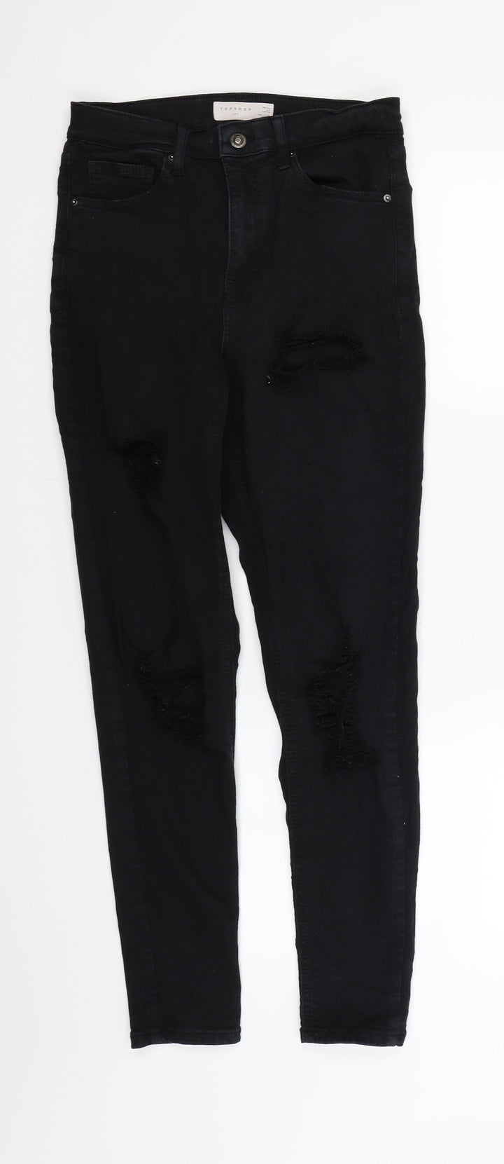 Topshop Womens Black Denim Skinny Jeans Size 28 in L32 in