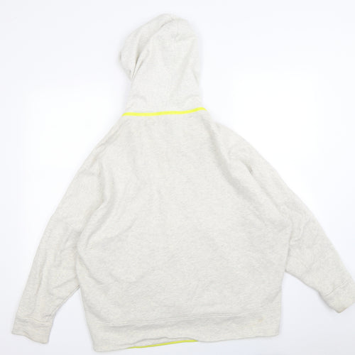adidas Womens Beige  Jersey Full Zip Hoodie Size 16
