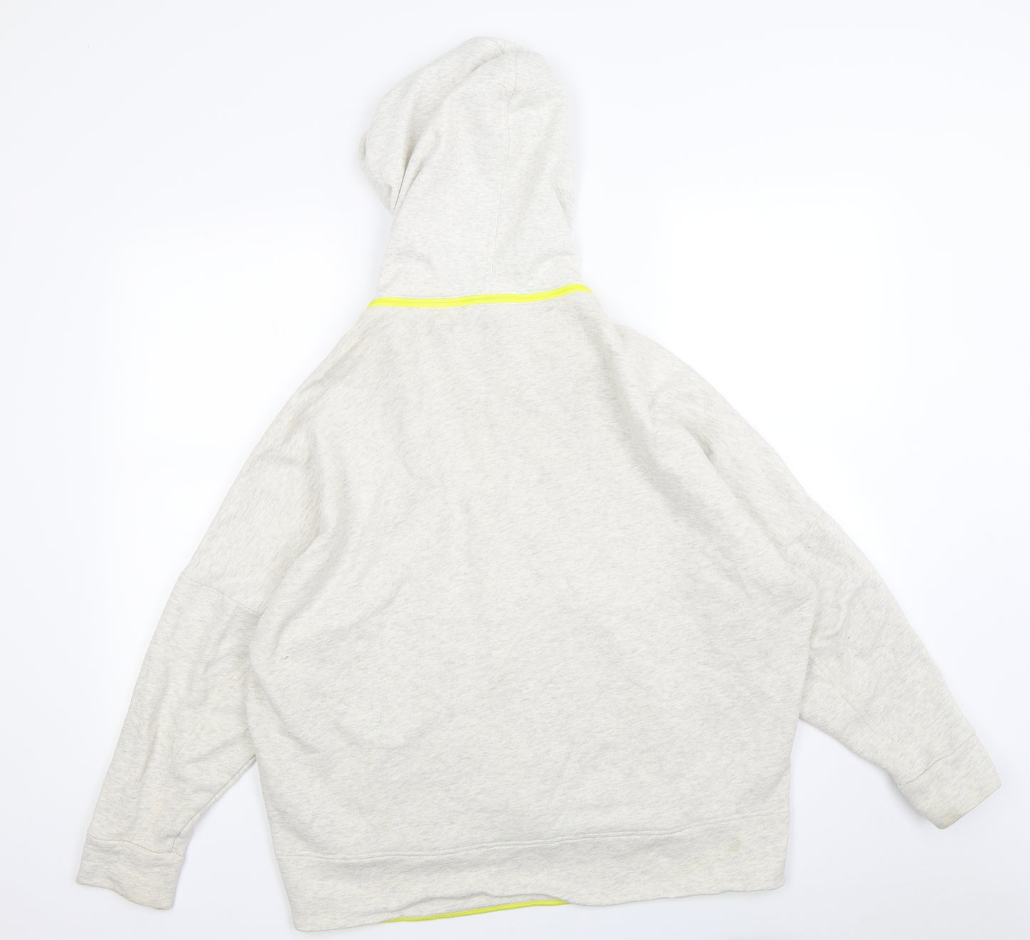 adidas Womens Beige  Jersey Full Zip Hoodie Size 16