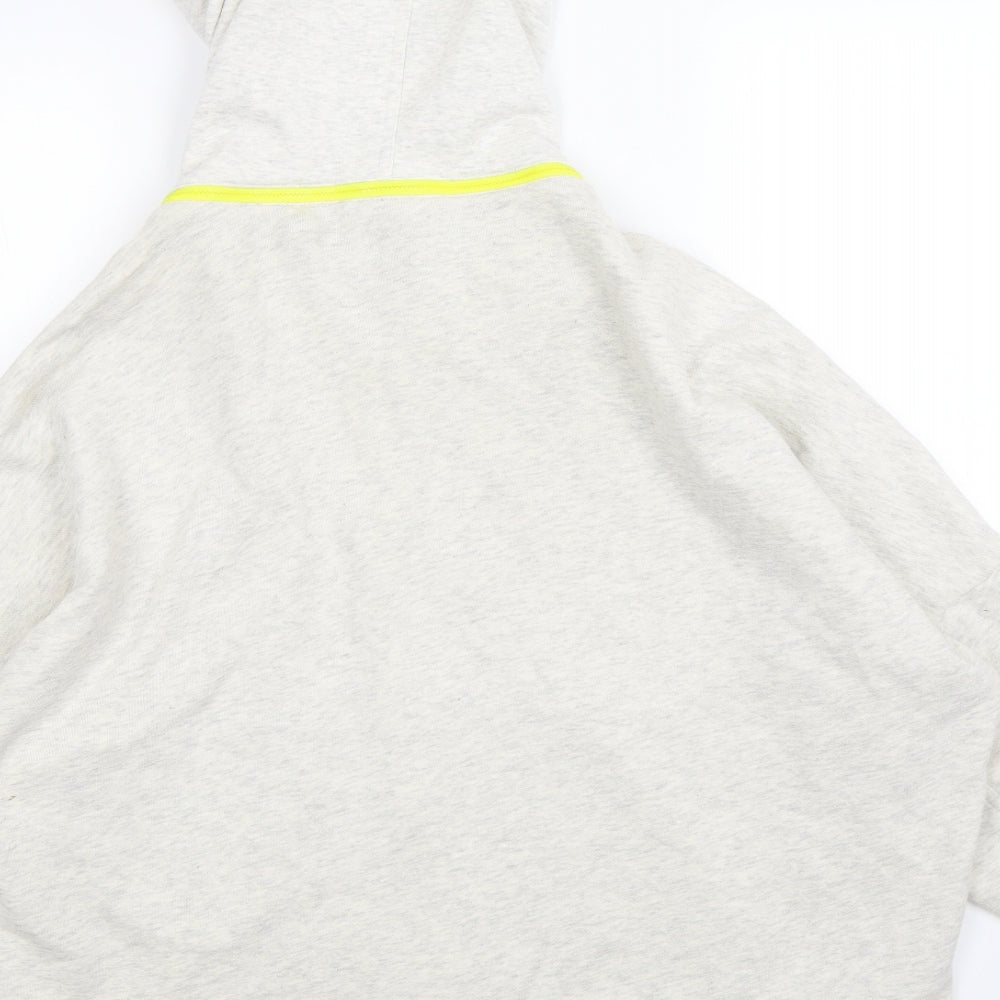 adidas Womens Beige  Jersey Full Zip Hoodie Size 16