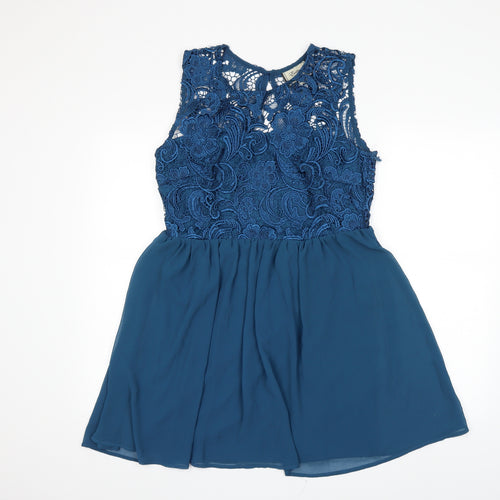 evie Womens Blue   Fit & Flare  Size 10