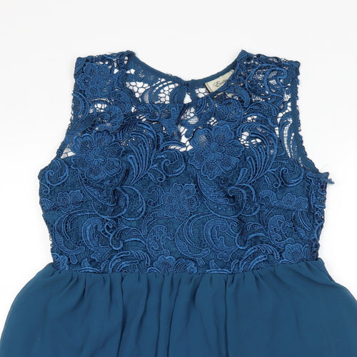evie Womens Blue   Fit & Flare  Size 10
