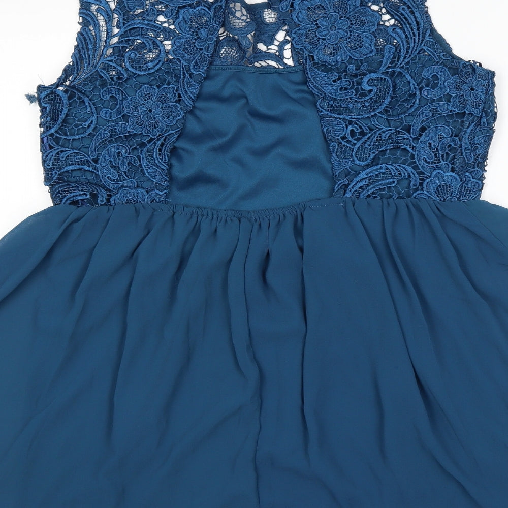 evie Womens Blue   Fit & Flare  Size 10