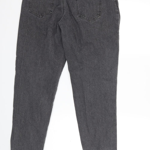 PRETTYLITTLETHING Womens Grey  Denim Mom Jeans Size 12 L26 in