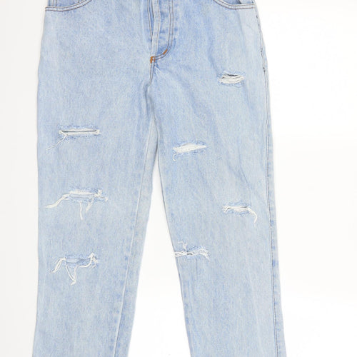 ahdeny Womens Blue  Denim Mom Jeans Size 28 in L29 in