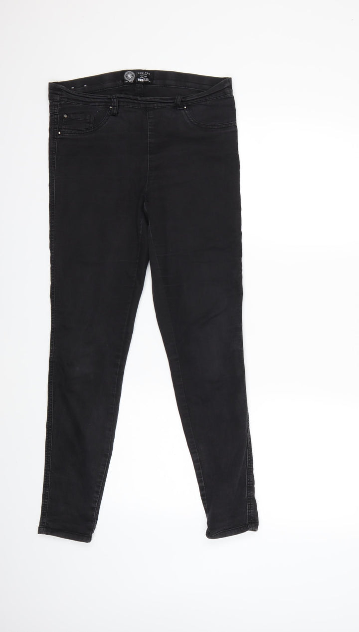 New Look Womens Black Denim Jegging Jeans Size 10 L28 in