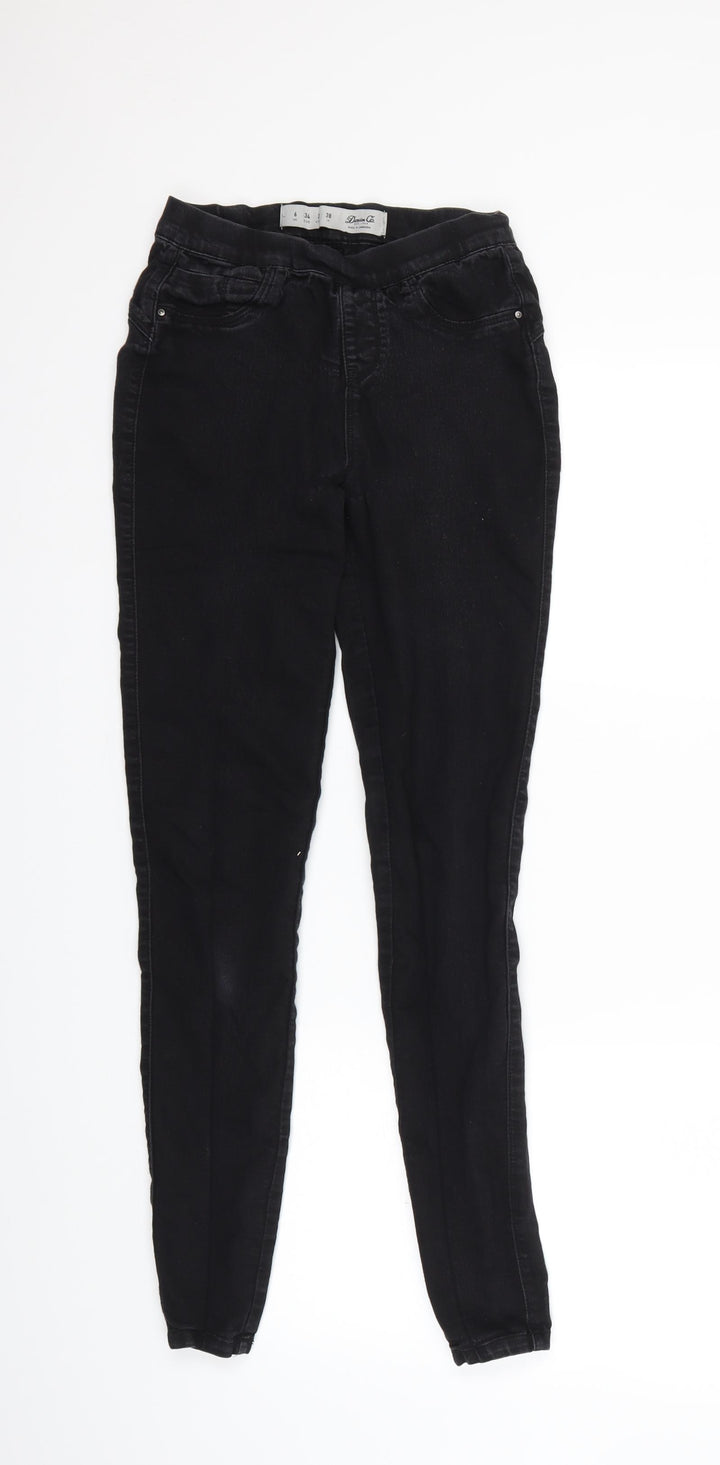 Denim & Co. Womens Black Denim Jegging Jeans Size 8 L26 in