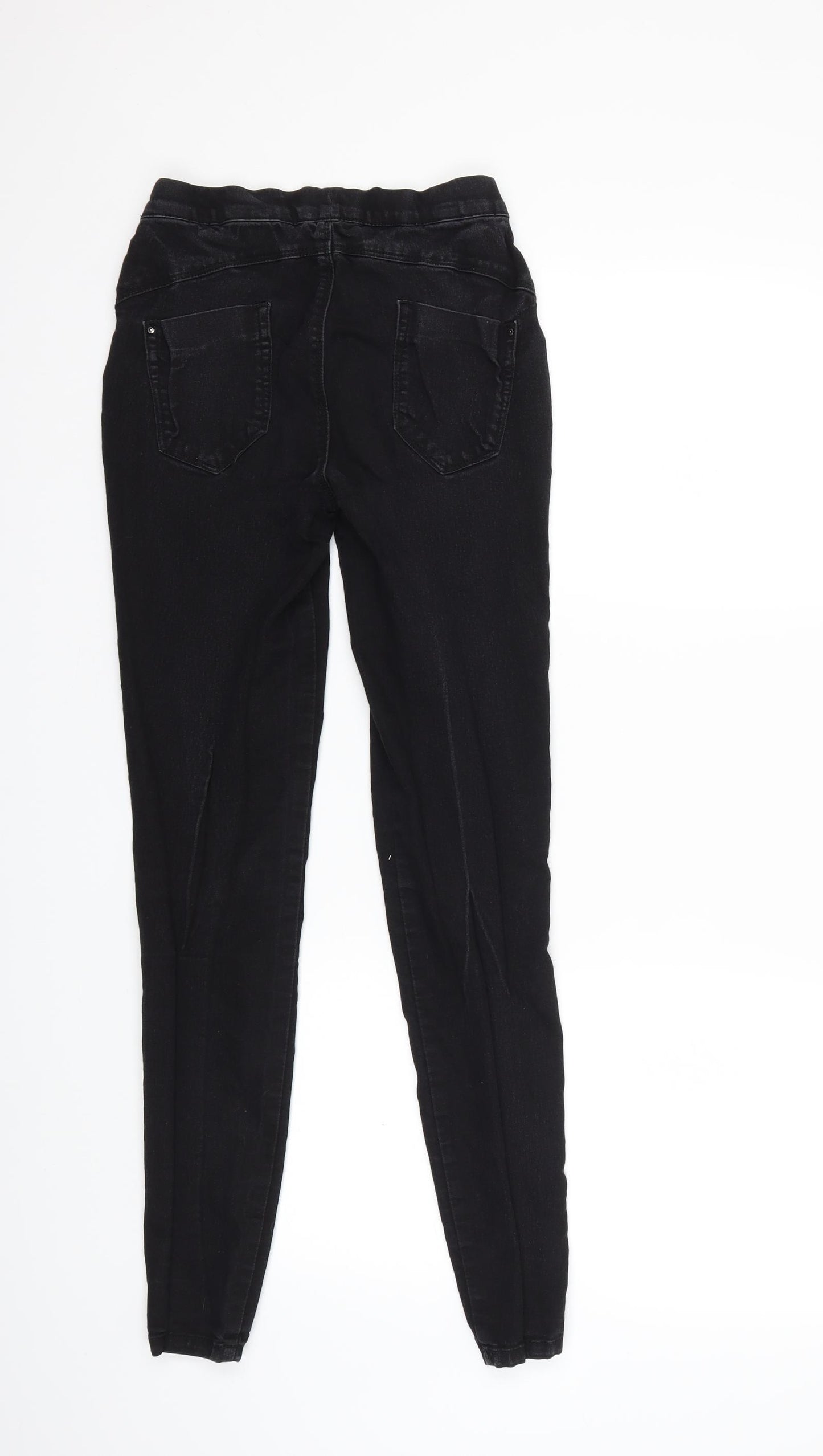 Denim & Co. Womens Black  Denim Jegging Jeans Size 8 L26 in