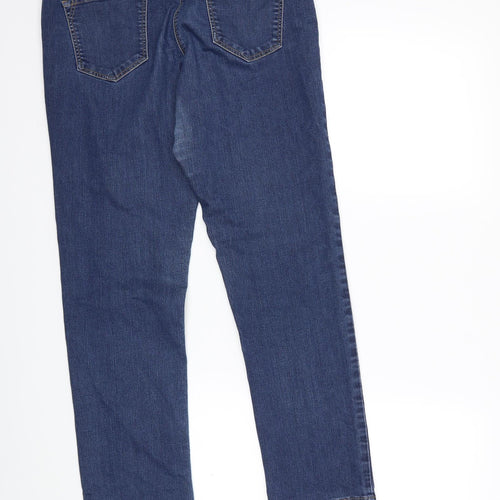 Preworn Womens Blue  Denim Straight Jeans Size 12 L26 in