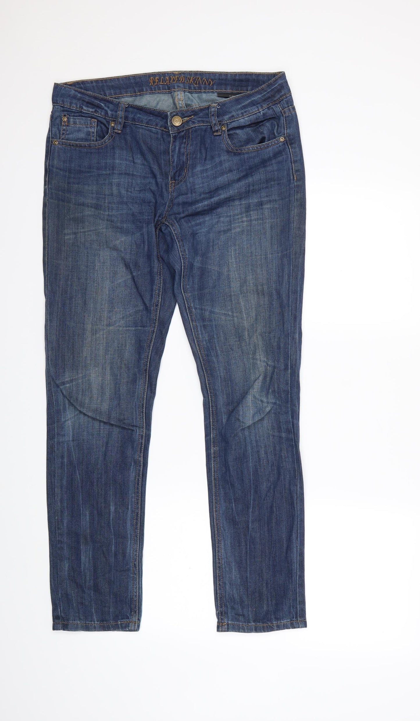 NEXT Womens Blue  Denim Straight Jeans Size 10 L28 in