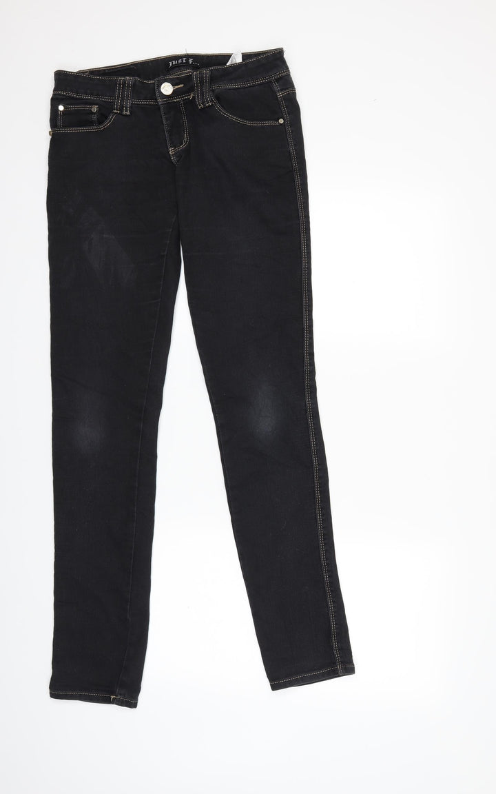 JUST Womens Black Denim Skinny Jeans Size 30 in L32 in