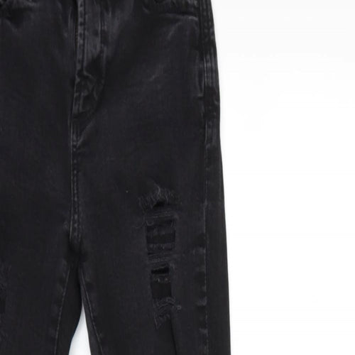 Denim & Co. Womens Black  Denim Skinny Jeans Size 6 L28 in - extreme rip