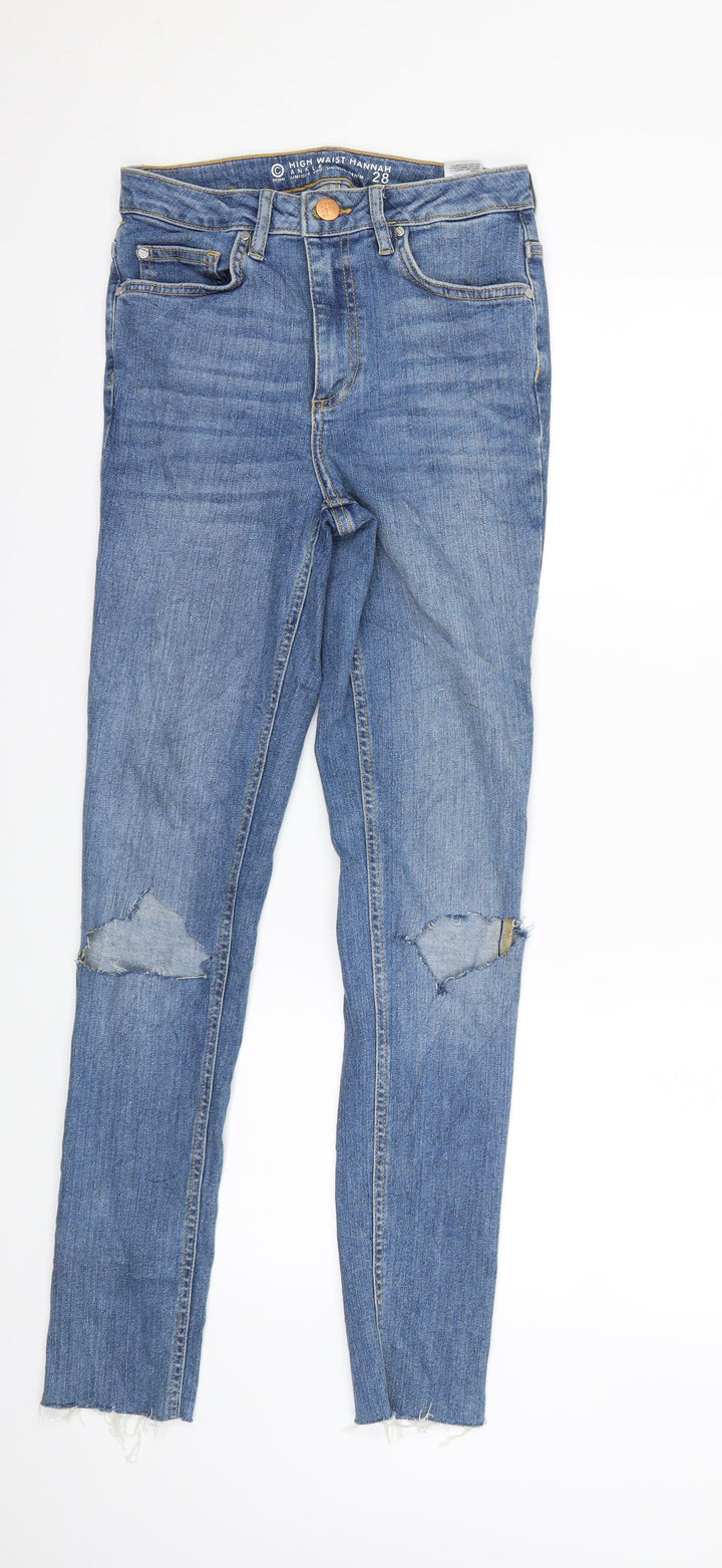 Preworn Womens Blue  Denim Skinny Jeans Size 26 in L29 in