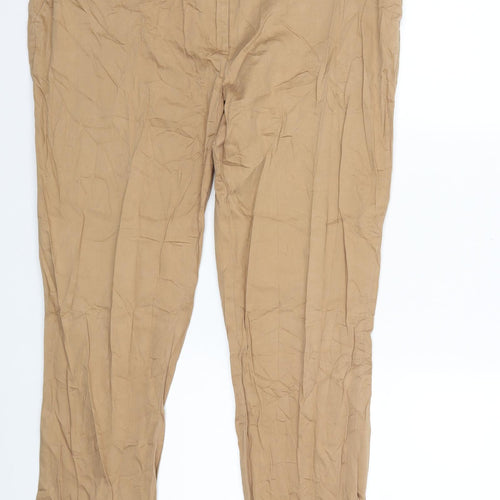 H&M Womens Brown   Trousers  Size 16 L27 in