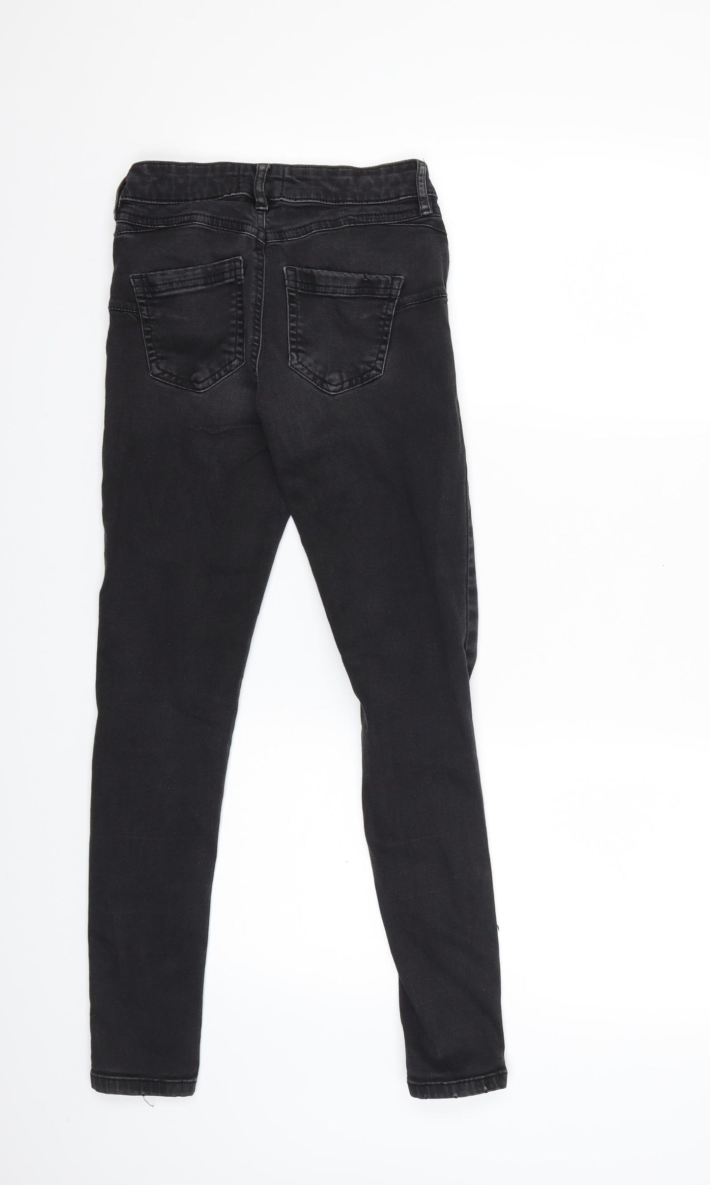 F&F Womens Black  Denim Skinny Jeans Size 6 L25 in
