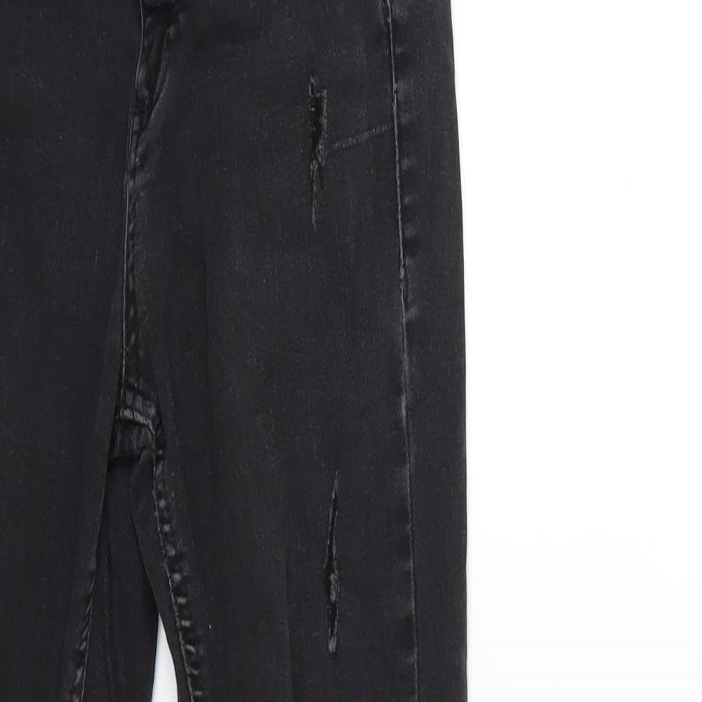 F&F Womens Black  Denim Skinny Jeans Size 6 L25 in