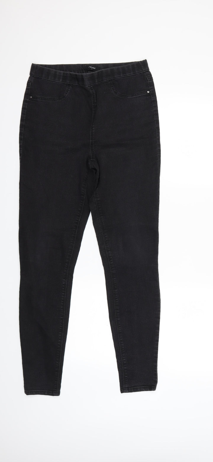Matalan Womens Black Denim Skinny Jeans Size 8 L28 in