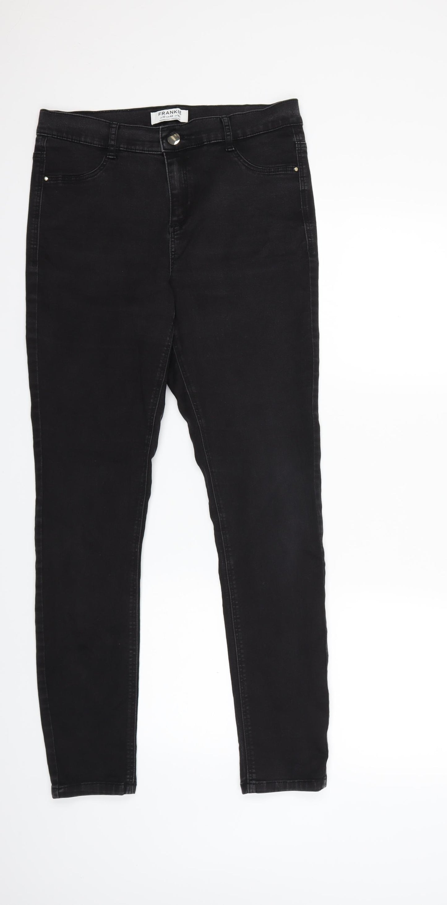 Dorothy Perkins Womens Black  Denim Skinny Jeans Size 14 L29 in