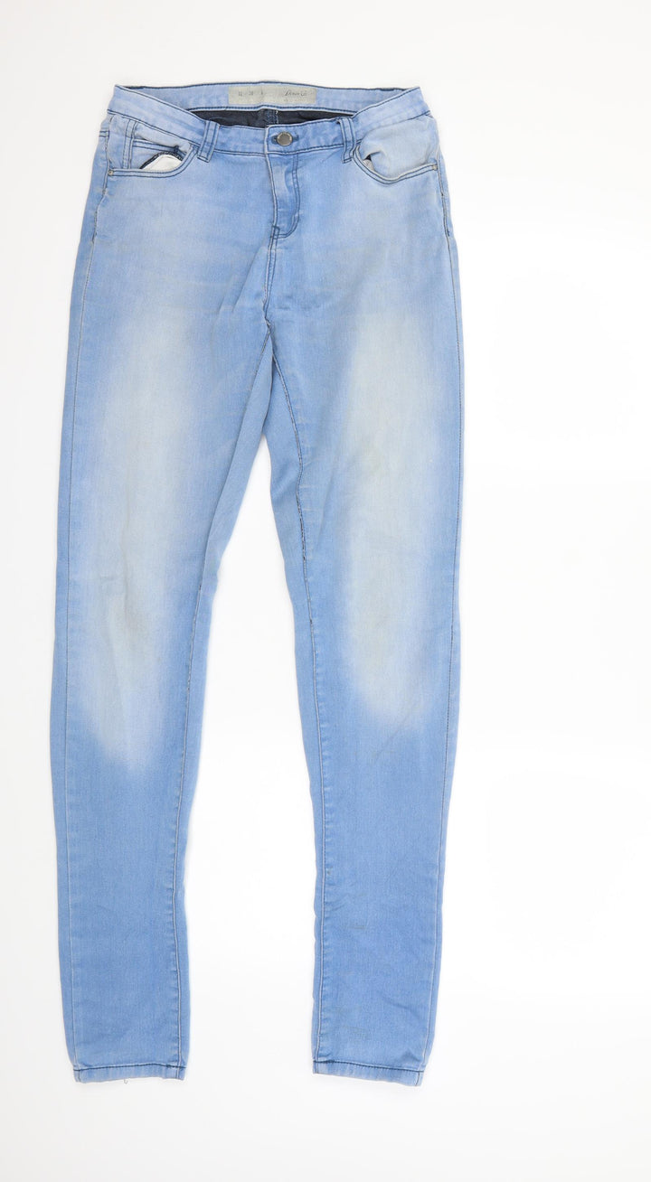 Denim & Co. Womens Blue Denim Skinny Jeans Size 10 L32 in