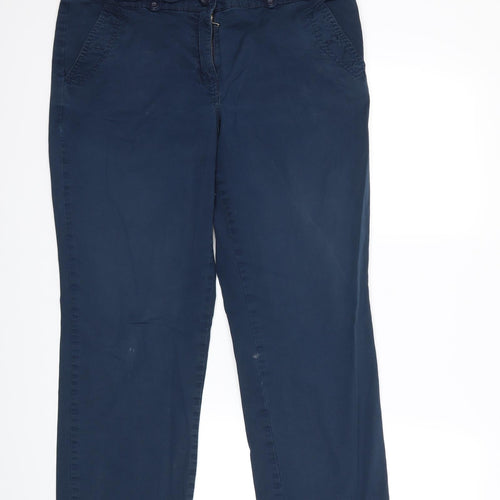 Debenhams Womens Blue   Trousers  Size 14 L28 in