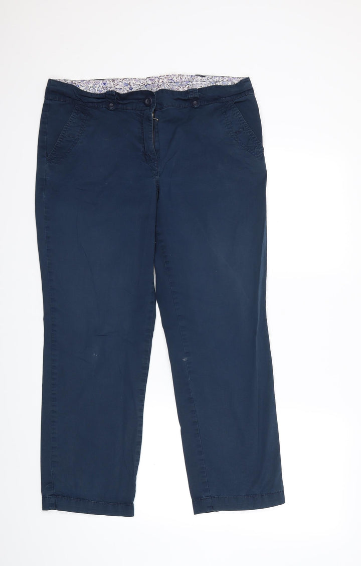 Debenhams Womens Blue Trousers Size 14 L28 in