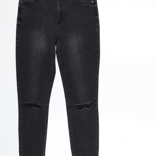 Denim & Co. Womens Black  Denim Skinny Jeans Size 10 L28 in
