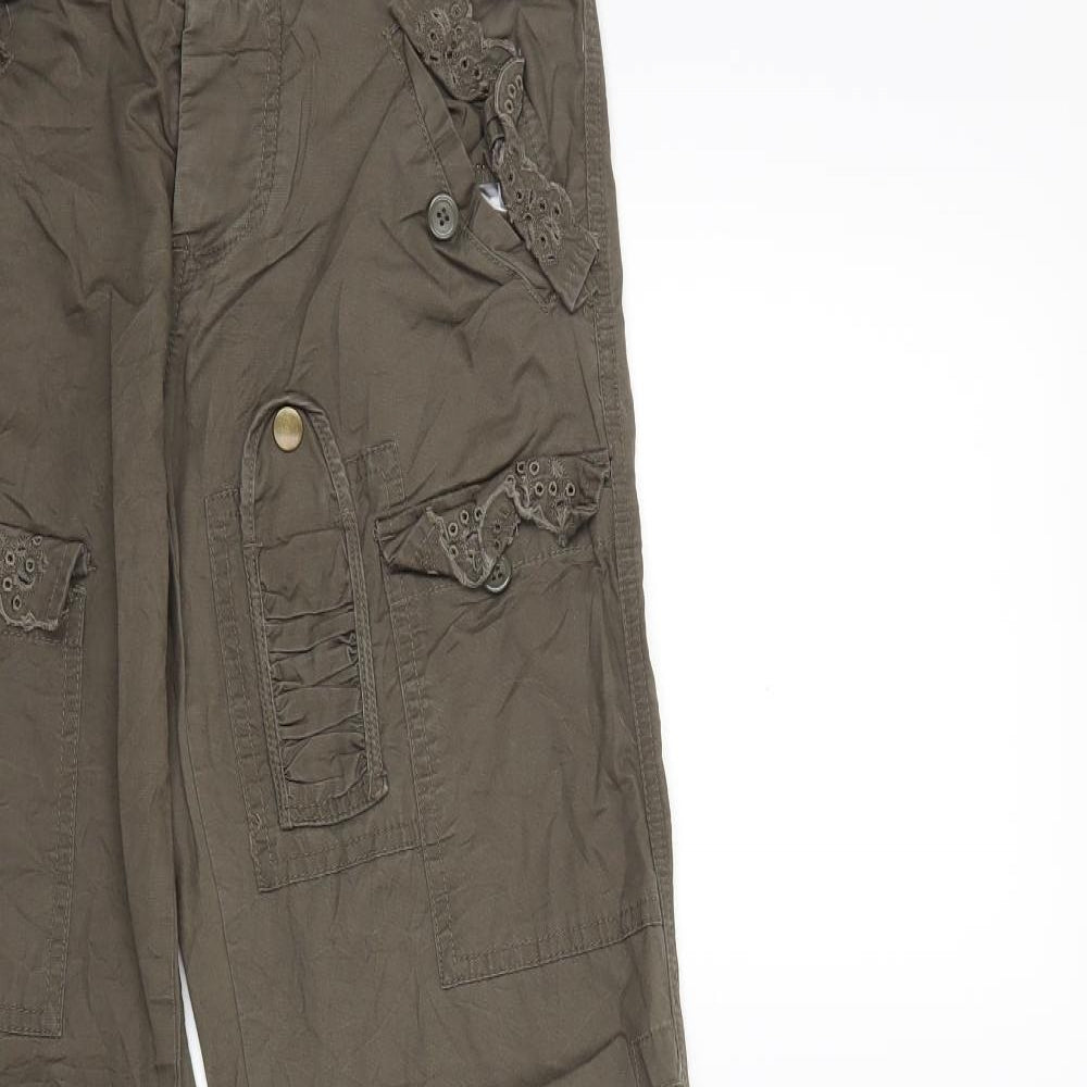 VILA Womens Brown   Cargo Trousers Size XS L32 in