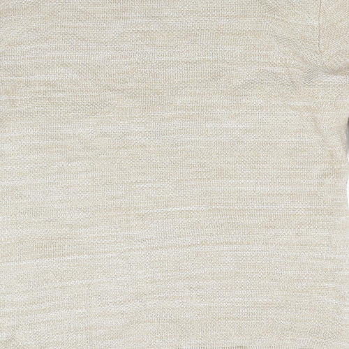TU Mens Beige  Knit Pullover Jumper Size L
