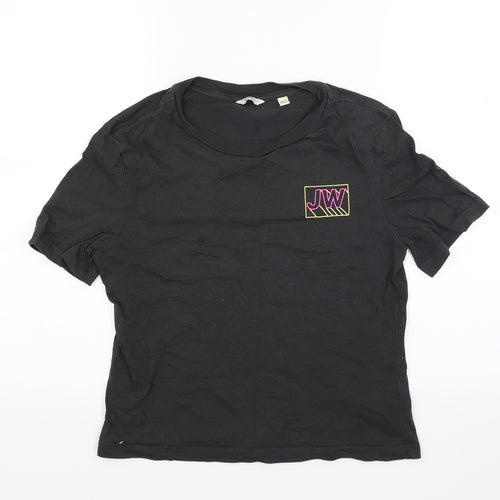 Jack Wills Womens Black   Basic T-Shirt Size 6