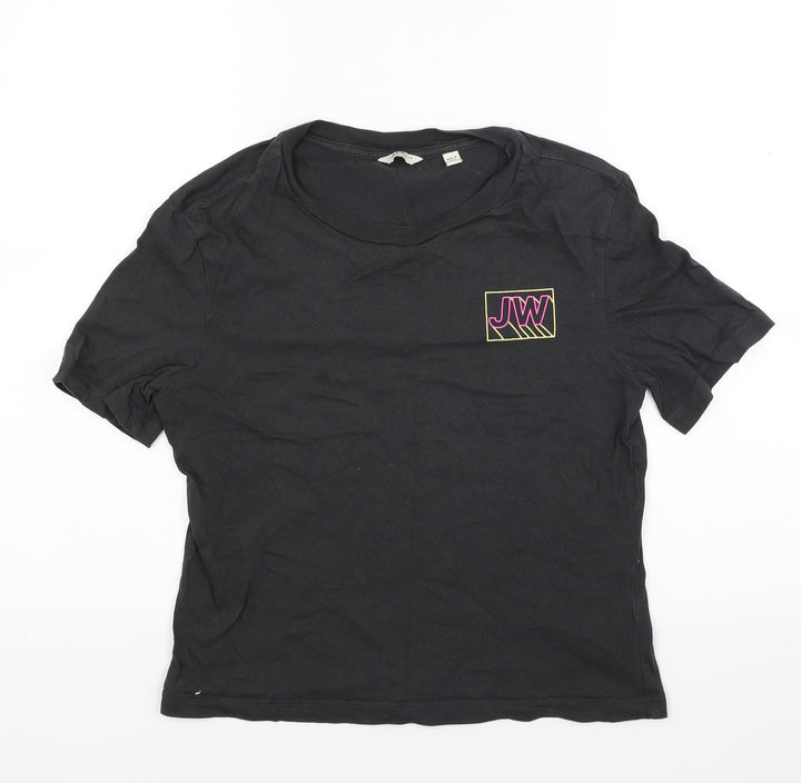 Jack Wills Womens Black   Basic T-Shirt Size 6