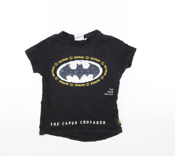 Batman Boys Black Jacquard Basic T-Shirt Size 3 Years - Batman