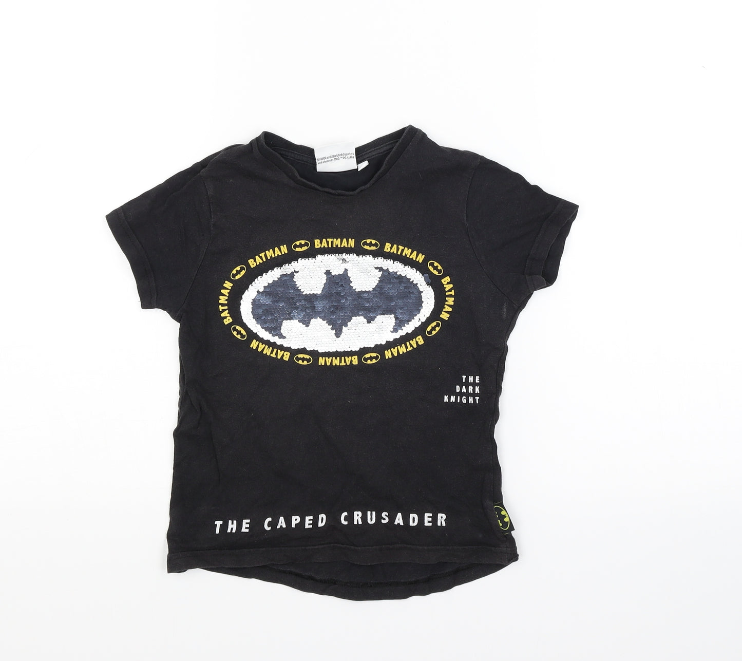 Batman Boys Black  Jacquard Basic T-Shirt Size 3 Years  - Batman