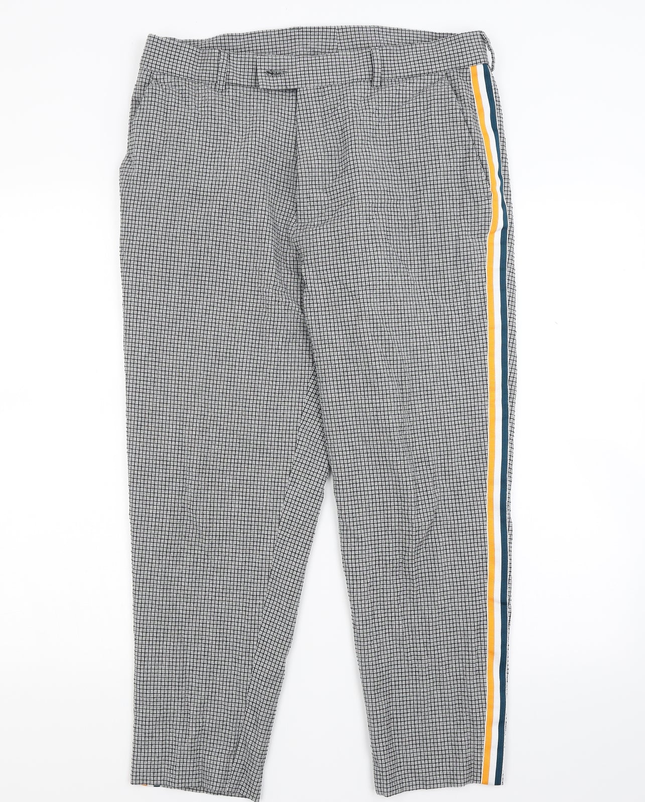 ASOS Mens Grey Check  Trousers  Size 32 L30 in