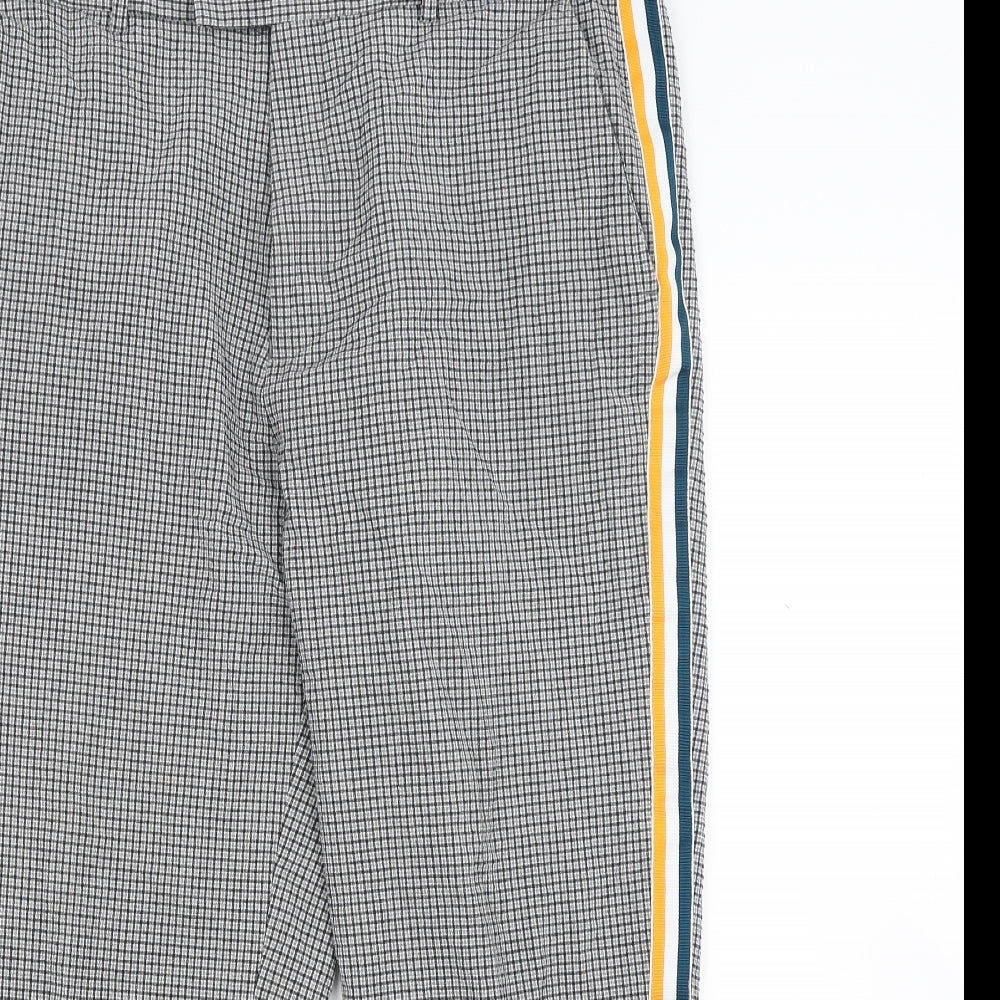 ASOS Mens Grey Check  Trousers  Size 32 L30 in