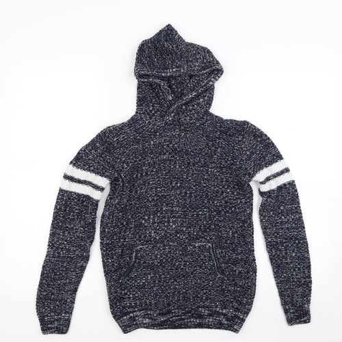 Matalan Boys Blue  Knit Pullover Hoodie Size 12 Years