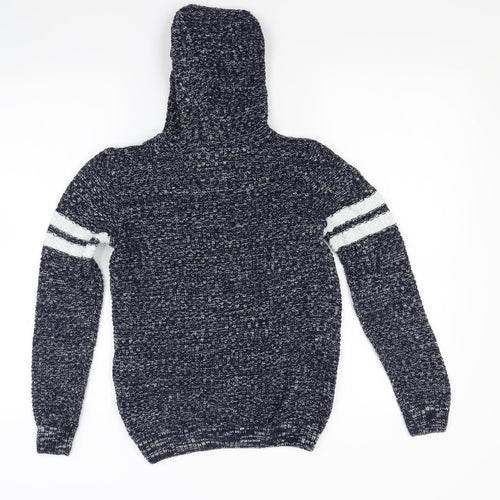 Matalan Boys Blue  Knit Pullover Hoodie Size 12 Years