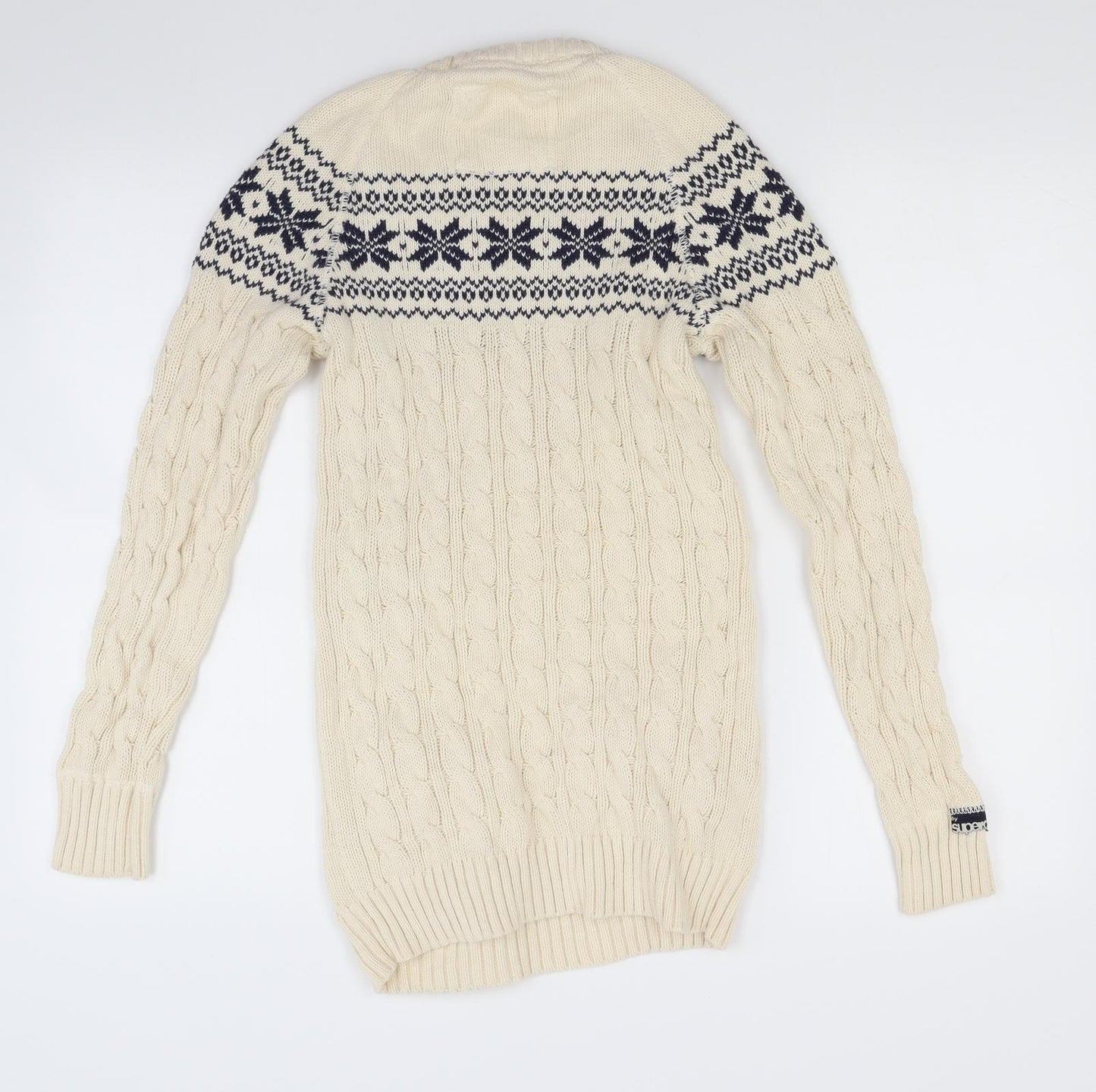 Superdry Womens White  Knit Pullover Jumper Size M