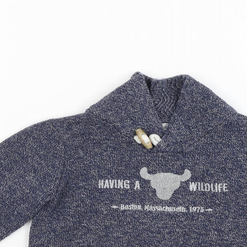 Zara Boys Blue  Knit Pullover Jumper Size 5 Years  - Boston Massachusetts
