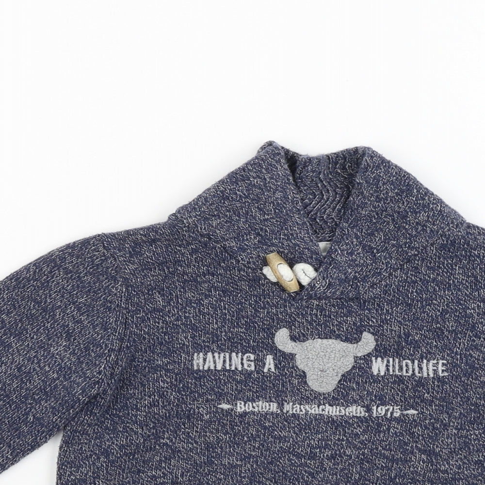 Zara Boys Blue  Knit Pullover Jumper Size 5 Years  - Boston Massachusetts