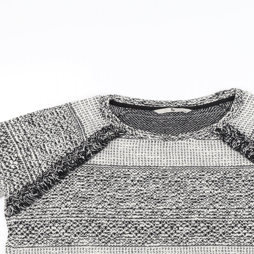 TU Womens Grey  Knit Pullover Jumper Size 16