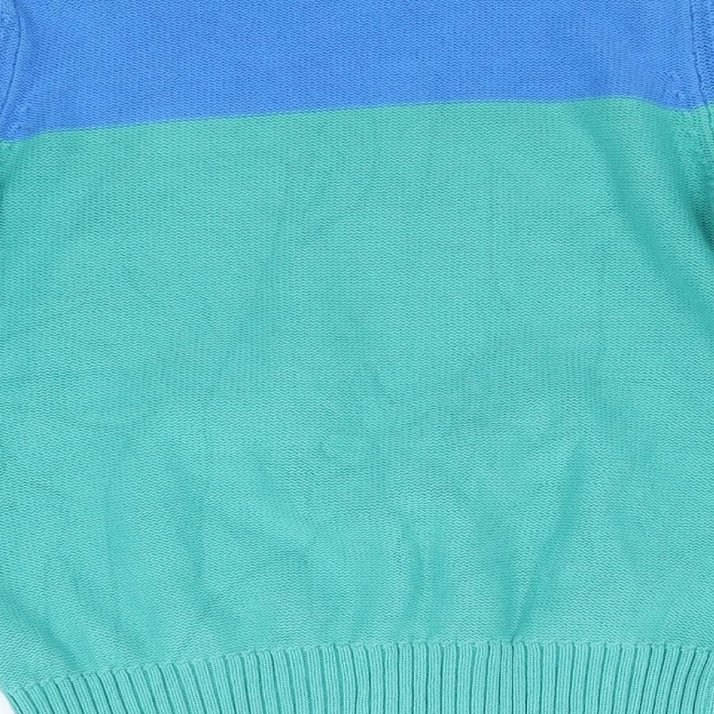 Marks and Spencer Boys Green  Knit Pullover Jumper Size 7-8 Years