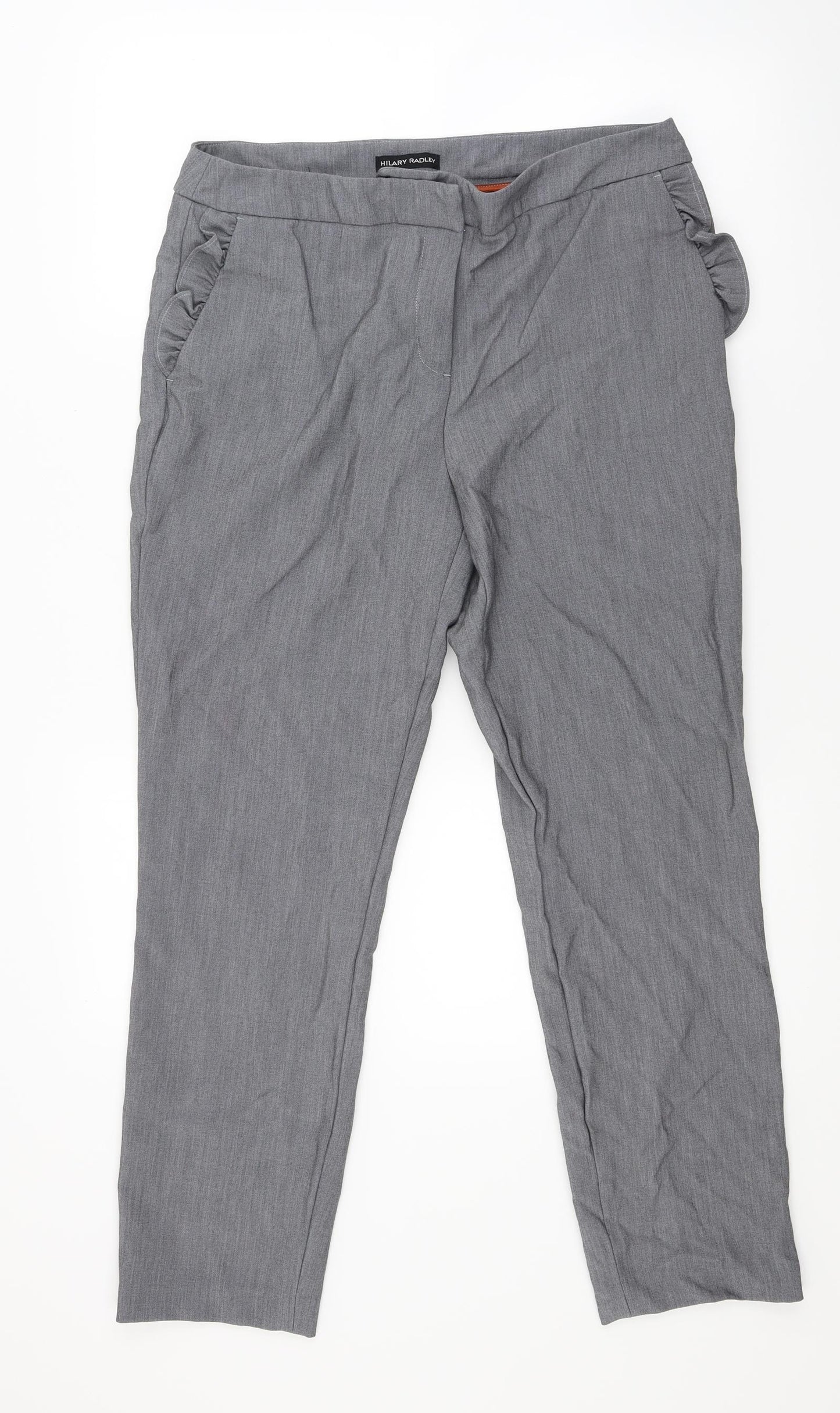 Hilary Radley Womens Grey   Trousers  Size 10 L27 in