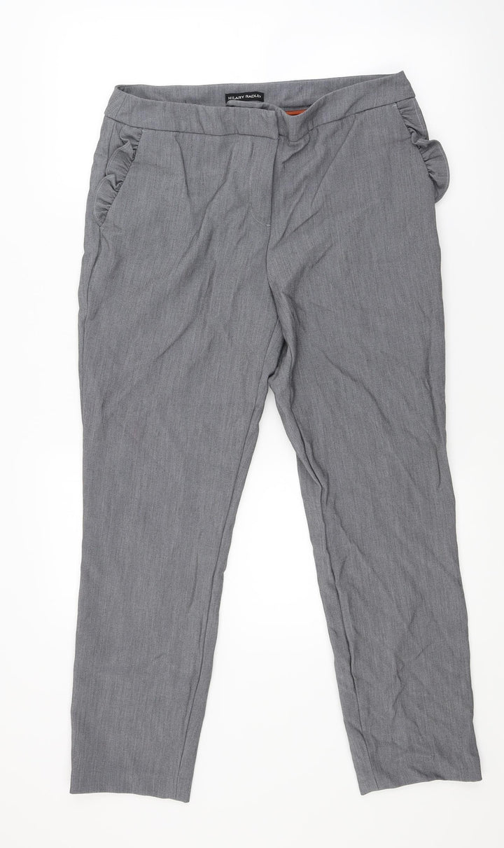 Hilary Radley Womens Grey   Trousers  Size 10 L27 in
