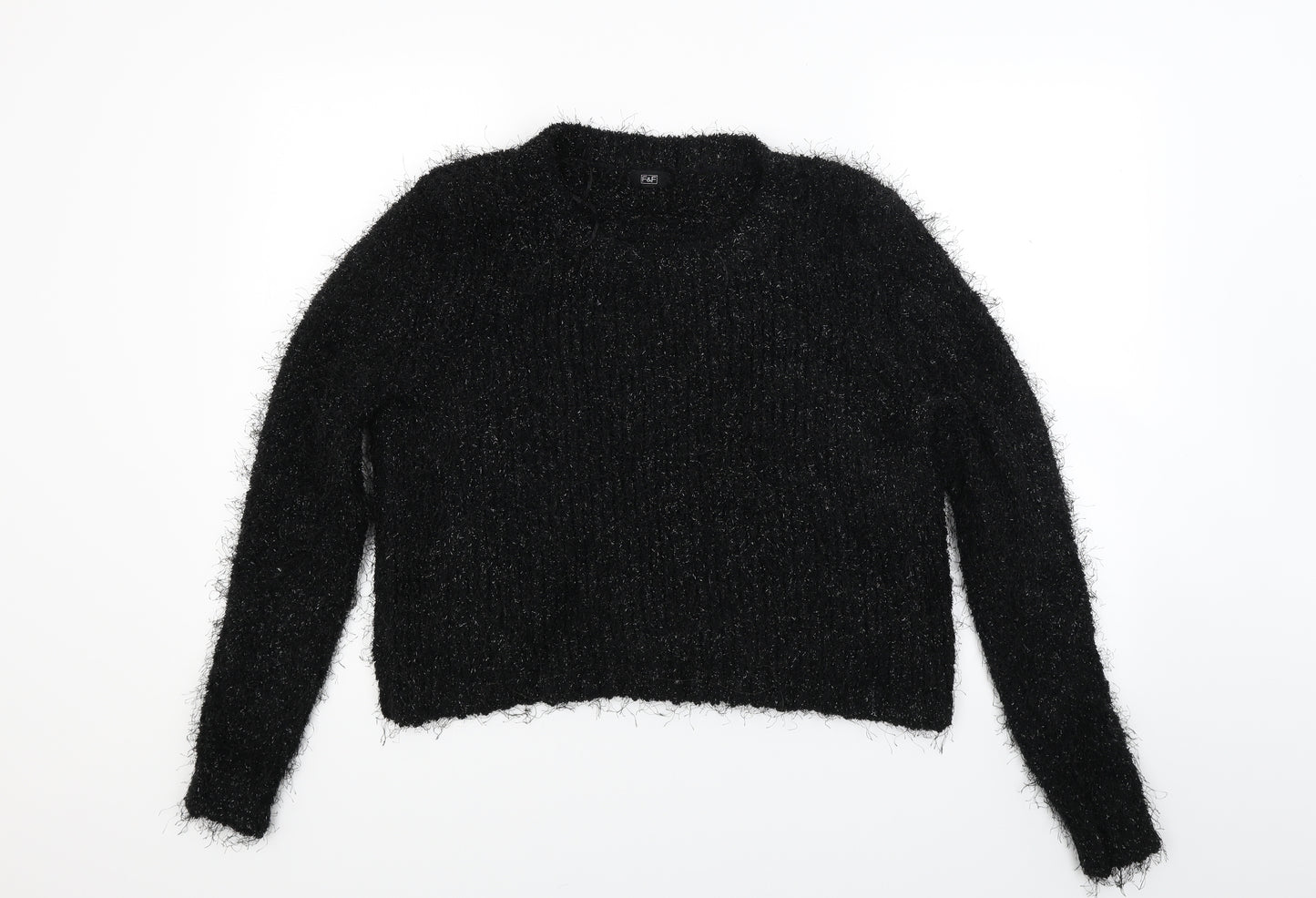 F&F Womens Black   Pullover Jumper Size 10