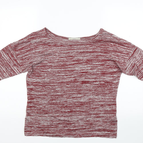 George Womens Red Striped Knit Pullover Jumper Size 10