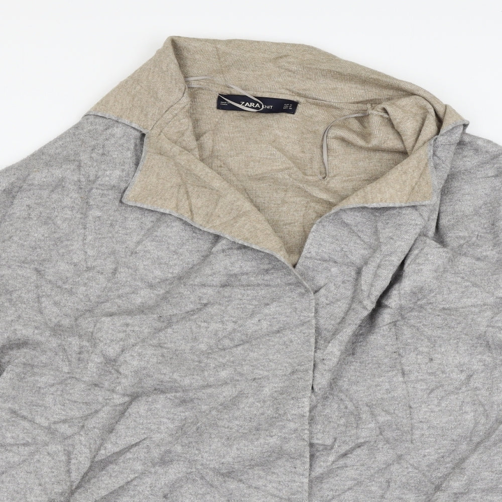 Zara Womens Grey   Cardigan Jumper Size M