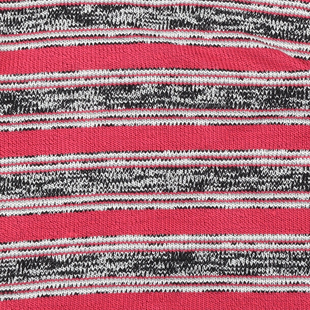 M&S Womens Pink Striped  Cardigan Jumper Size S