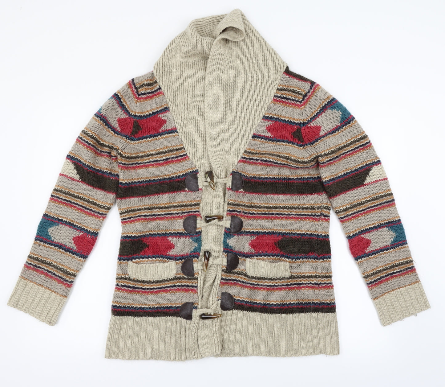 New Look Womens Multicoloured Striped  Cardigan Jumper Size 16